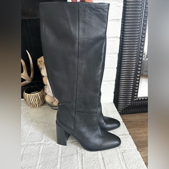Mango Mer Leather Knee High Boots Size 9.5(40) NEW - Picture 6 of 14